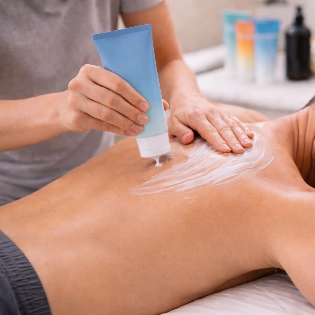 Cremes e produtos de massagem