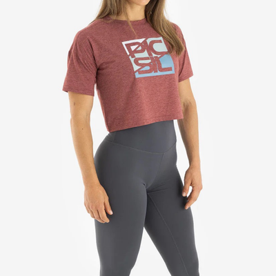 Camisola Premium Crop Manga Curta Mulher