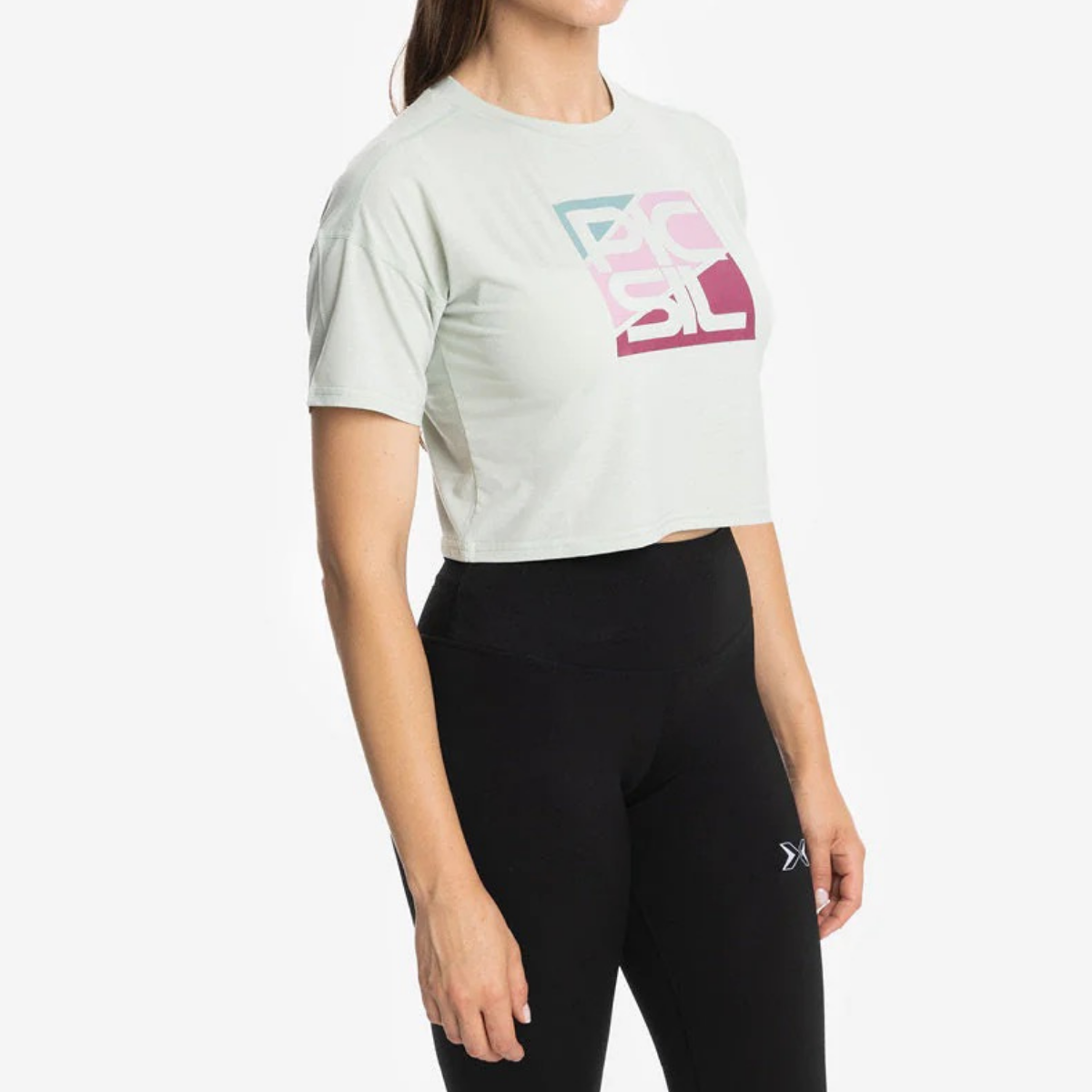 Camisola Premium Crop Manga Curta Mulher