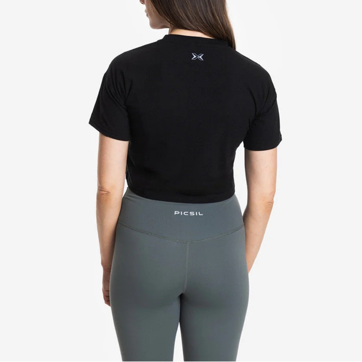 Camisola Premium Crop Manga Curta Mulher