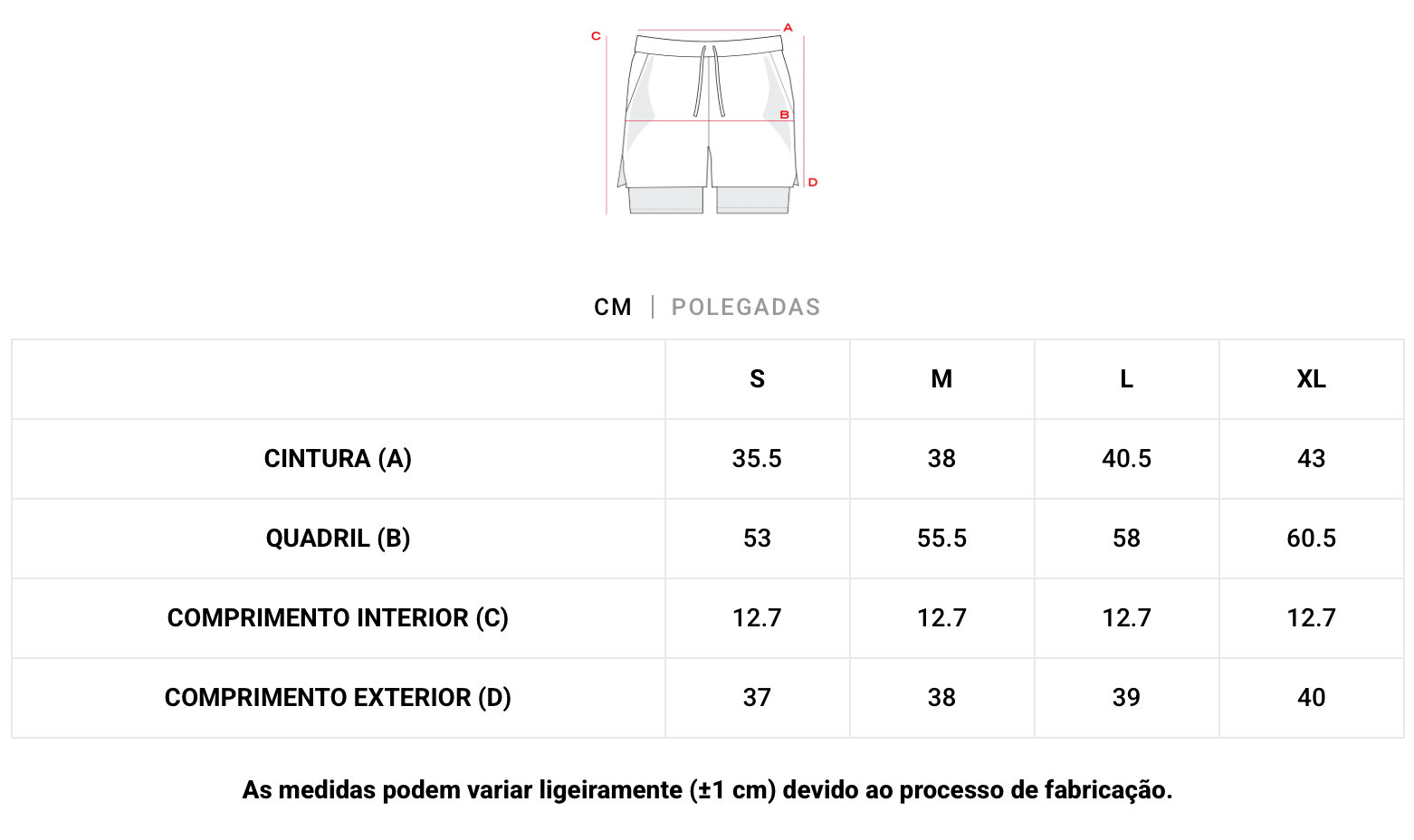 Guia de Tamanhos