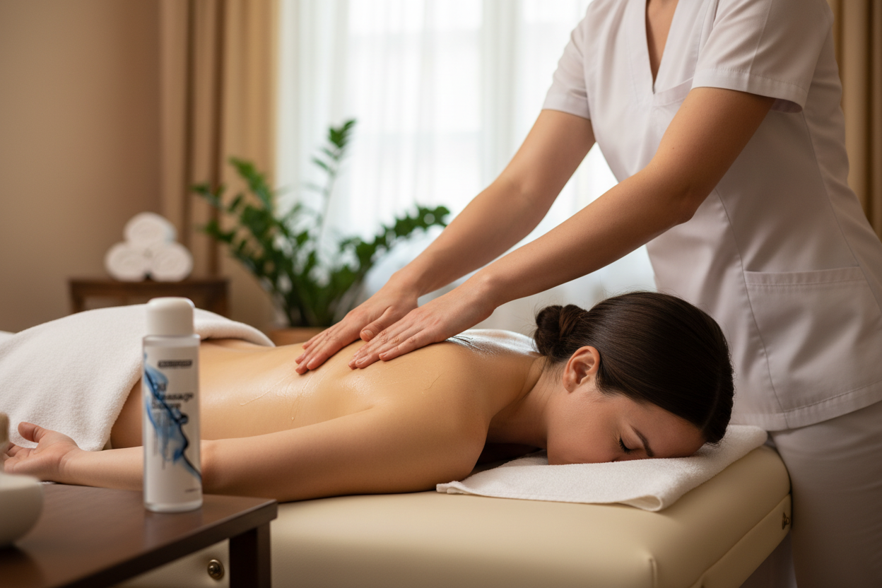Massagem terapêutica com óleo