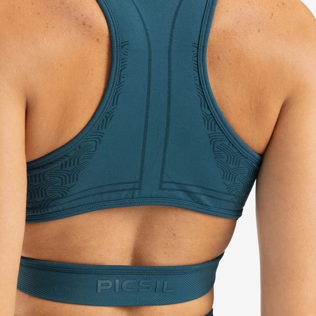 Top Desportivo Seamless com Decote em V